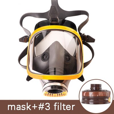 Wide vision mask with chemical gas filter, gas paint protector, activated carbon filter box full cover