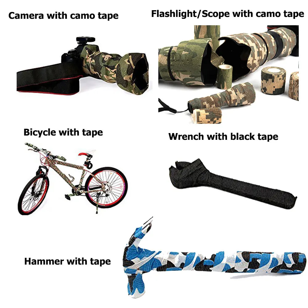 Tactical Camo Tape 5cm*4.5M Self-Adhesive Camouflage Tape