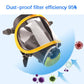 Wide vision mask with chemical gas filter, gas paint protector, activated carbon filter box full cover