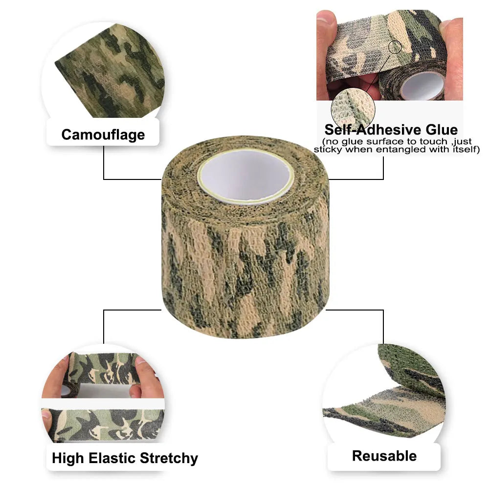 Tactical Camo Tape 5cm*4.5M Self-Adhesive Camouflage Tape