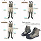 JEERKOOL Fly Fishing Waders Shoes Waders Fishing Wading Shoes &amp; Pants Fishing Boots Aqua Set Rock Sports Waders Felt Sole Hunt