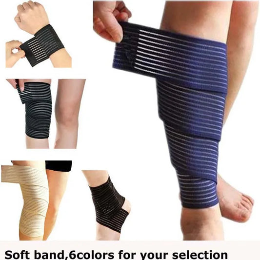 40-300cm Elastic Bandage Compression Knee Support Sports Strap Knee Protector Bands Ankle Leg Elbow Wrist Calf Brace Safety