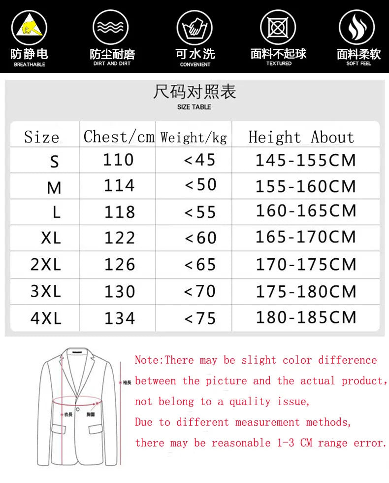 Unisex Coveralls Breathable Dustproof Safety Clothing Work Painting Clothes Sanitary Protection Jumpsuit Hazmat Zip Suit