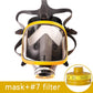 Wide vision mask with chemical gas filter, gas paint protector, activated carbon filter box full cover