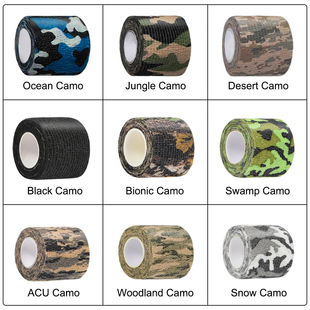 Tactical Camo Tape 5cm*4.5M Self-Adhesive Camouflage Tape