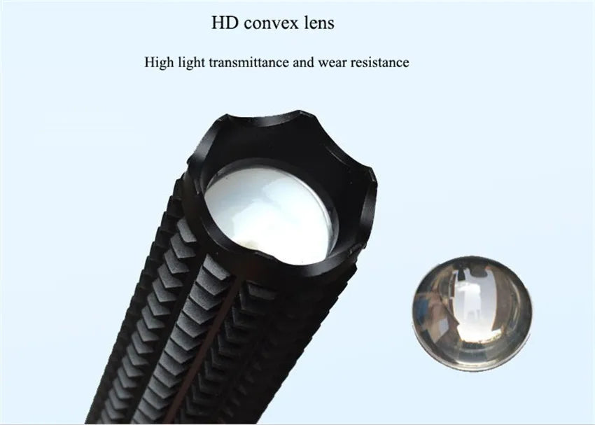 Portable Powerful Self Defense Flashlight Stick Telescopic Mace Rechargeable Q5 LED Flashlight Torch Self-defense Security Lamp