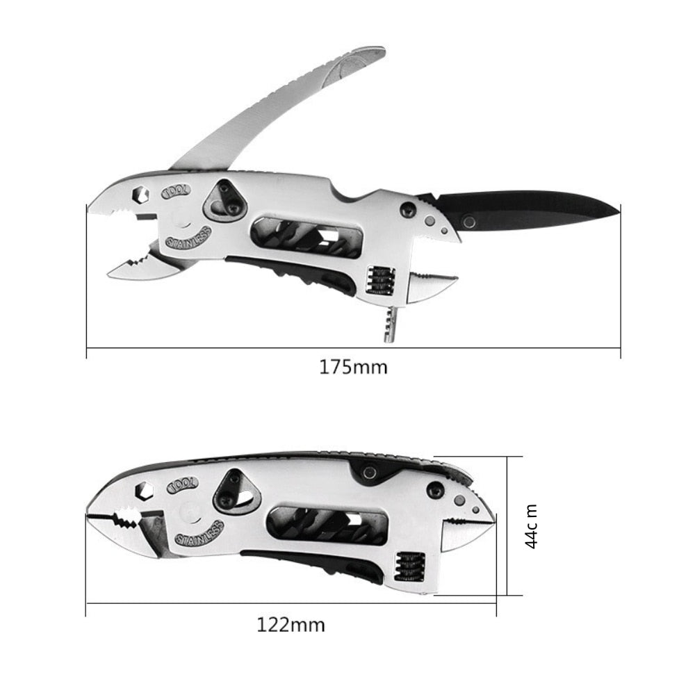 Outdoor Camping Multi-function Pliers Multi-purpose Tool Multi-function Wrench Folding Screwdriver Tool Combination