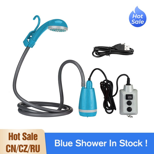 Campingdusch - Portable Electric Shower Pump IPX7 Waterproof & Digital Display for Camping