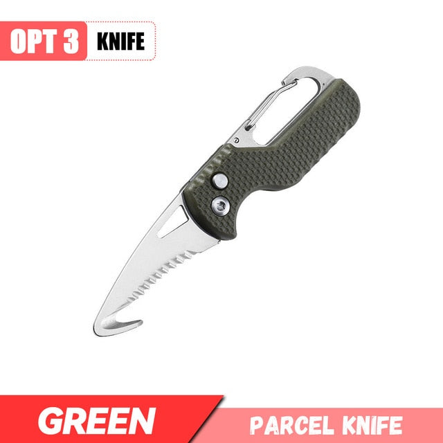 Portable Multifunctional Knife Stainless Open Express Parcel Strap Cutter Emergency Survival Tool,Carry-on Unpacking Box Opener