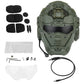 Tactical CS Helmet Paintball Airsoft Men Full Covered Helmets with Flip Mask Anti-fog Fan Shooting Helmet Built In Headset