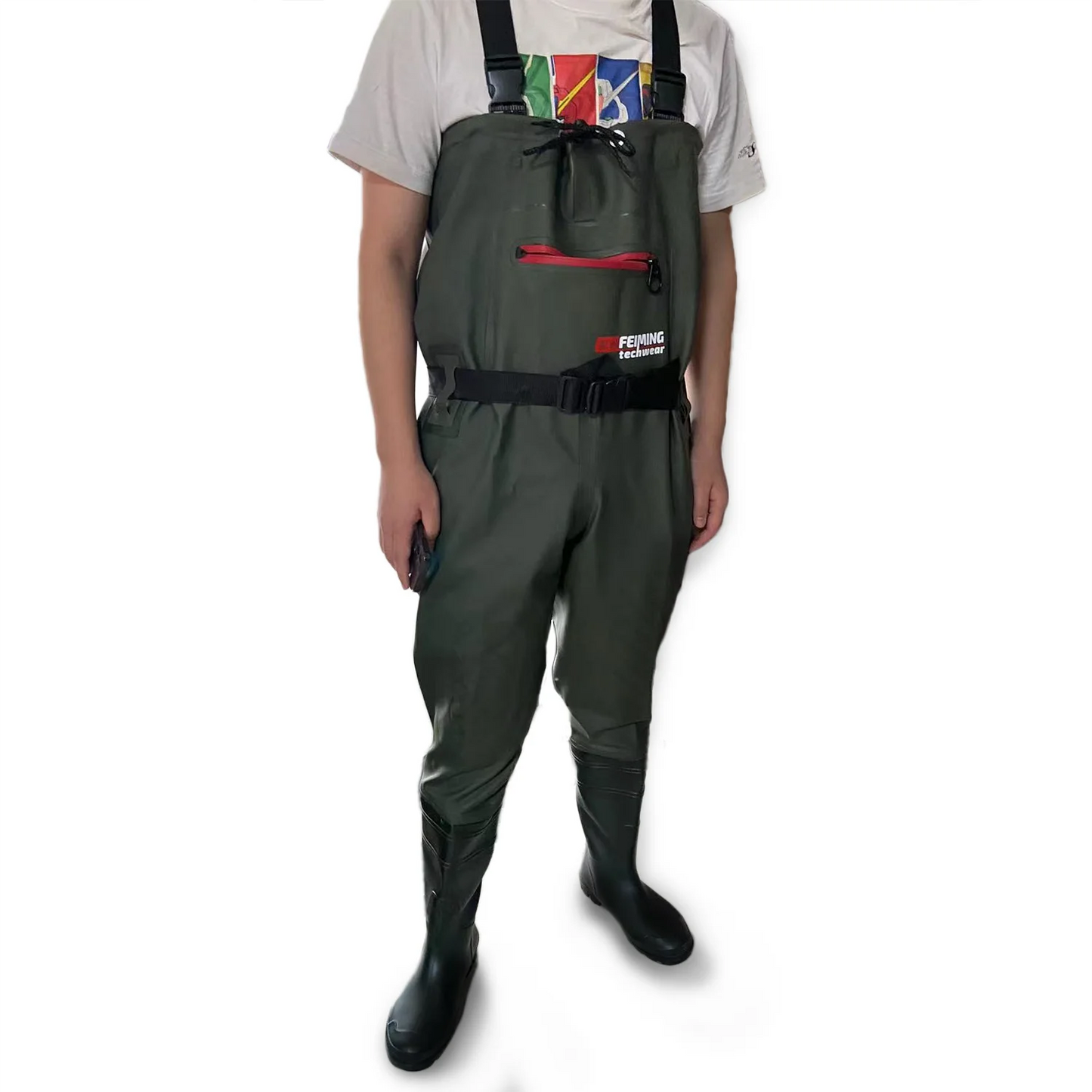 Light Weight 3KG PVC Men Lure Waders Fishing Waders Overalls With Boots Waterproof Adult Women Chest Waders Pants Gear Black Set