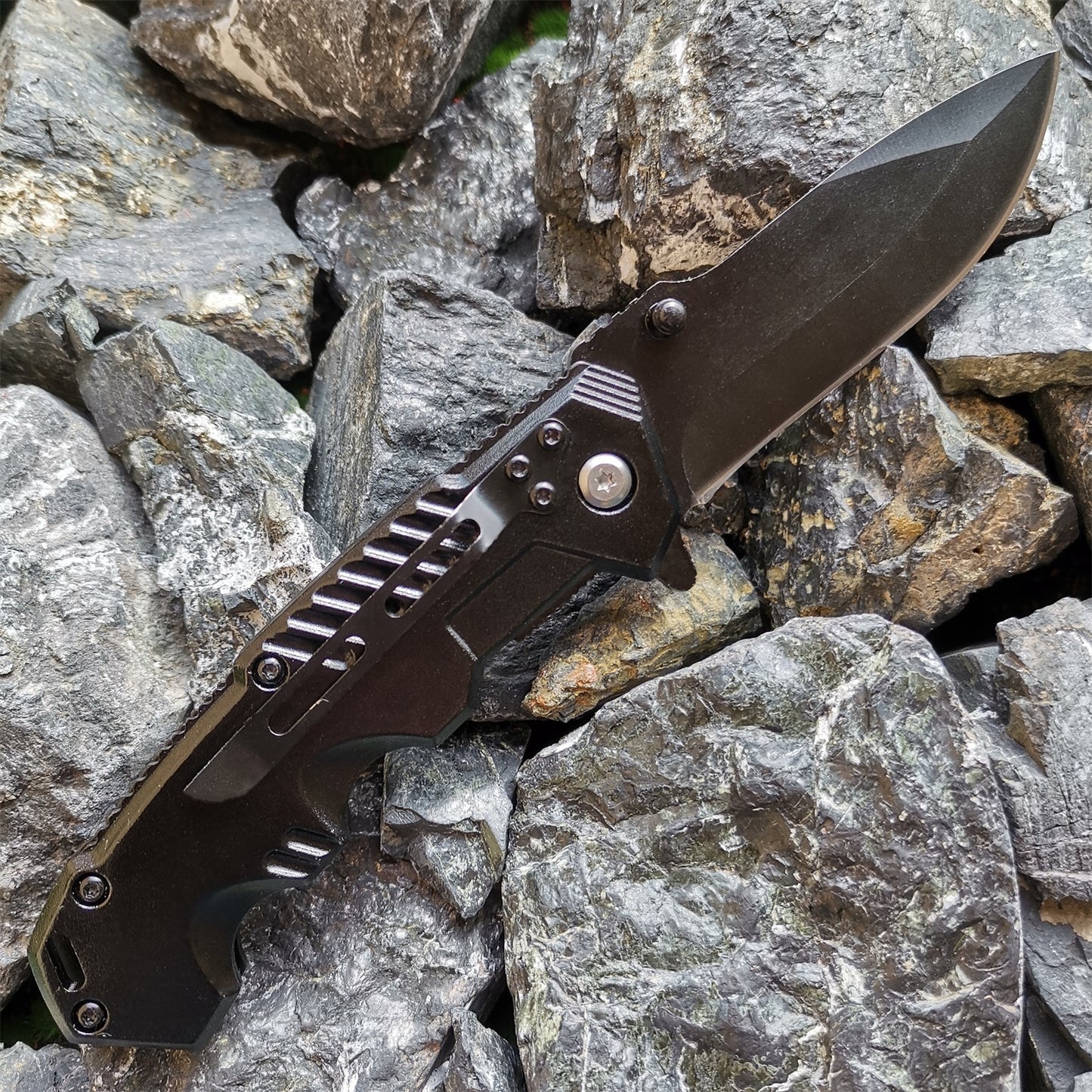 Outdoor Tactical Knife Folding Pocket Knife Jungle Knife Fruit Knife Portable 8Cr15 Steel Blade Shape Knife EDC