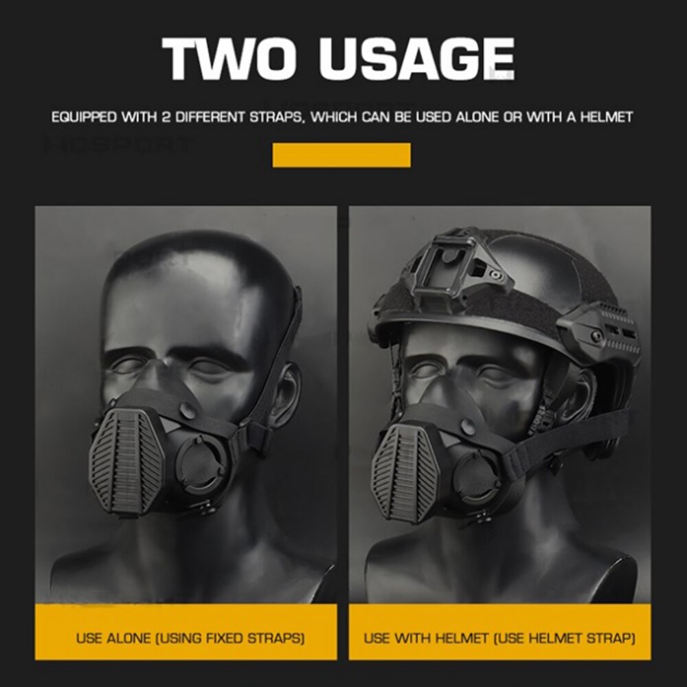 Special Operations Tactical Respirator Half-mask Replaceable Filter Antidust Mask Airsoft Paintball Military Shooting Gas Mask