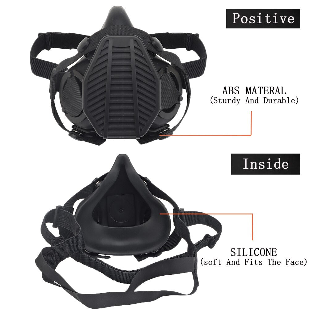 Special Operations Tactical Respirator Half-mask Replaceable Filter Antidust Mask Airsoft Paintball Military Shooting Gas Mask