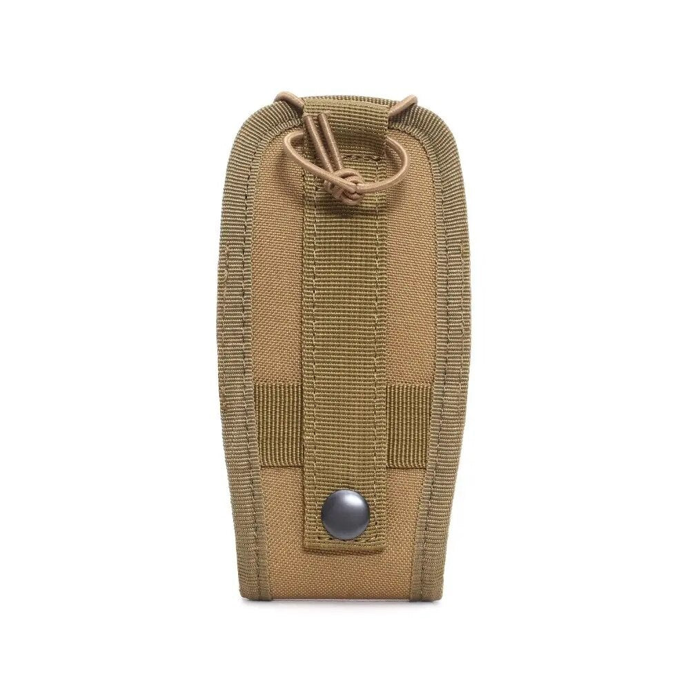 Tactical Walkie Talkie Pouch 600D Oxford Khaki Molle Radio Pouch Portabel Utomhus Jakt Sport Telefonhållare Interphone hölster