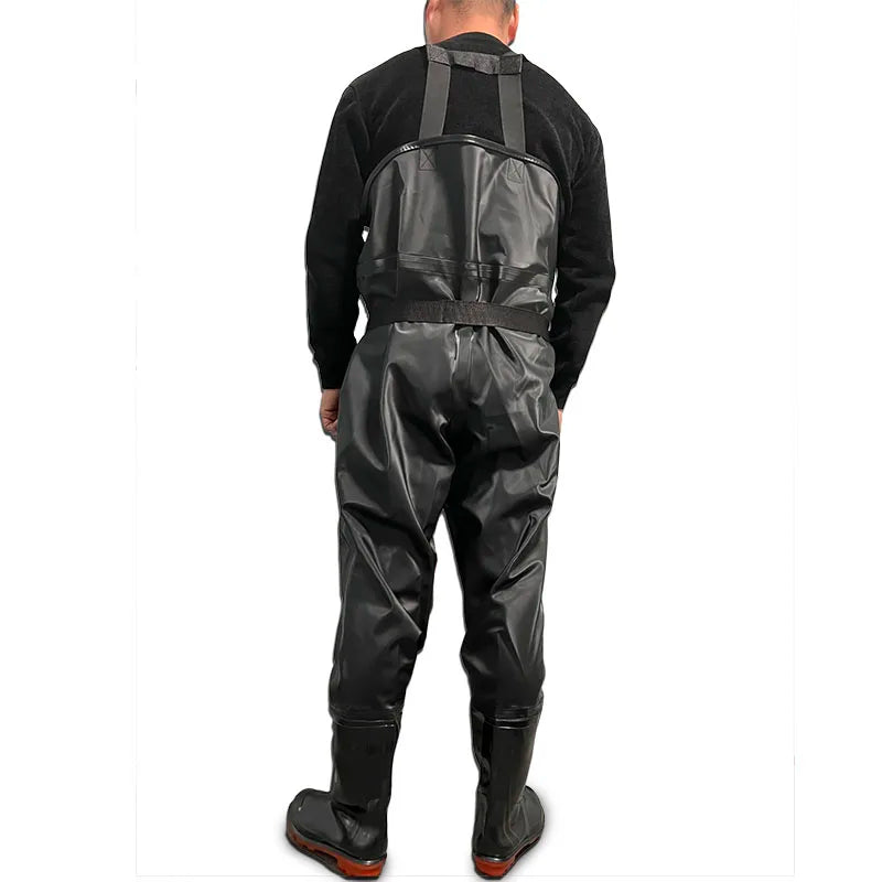 Light Weight 3KG PVC Men Lure Waders Fishing Waders Overalls With Boots Waterproof Adult Women Chest Waders Pants Gear Black Set