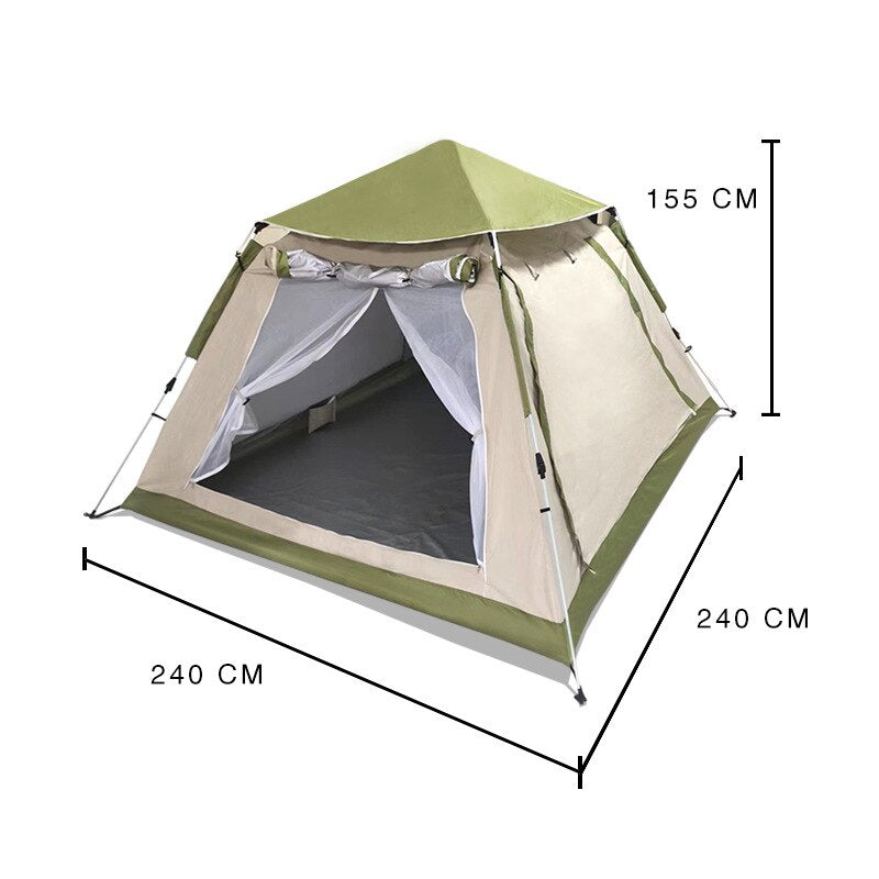 Outdoor Tent 6-8 People Automatic Camping Tent Waterproof Sunscreen Breathable Canopy Portable Folding Picnic Four-sided Tent