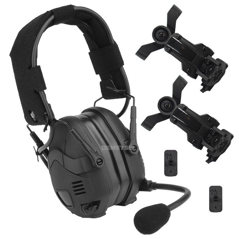 Tactical Bluetooth Headset Airsoft Noise Reduction Sound Pickup Headphone Paintball Shooting CS Hunting Foldable Headsets