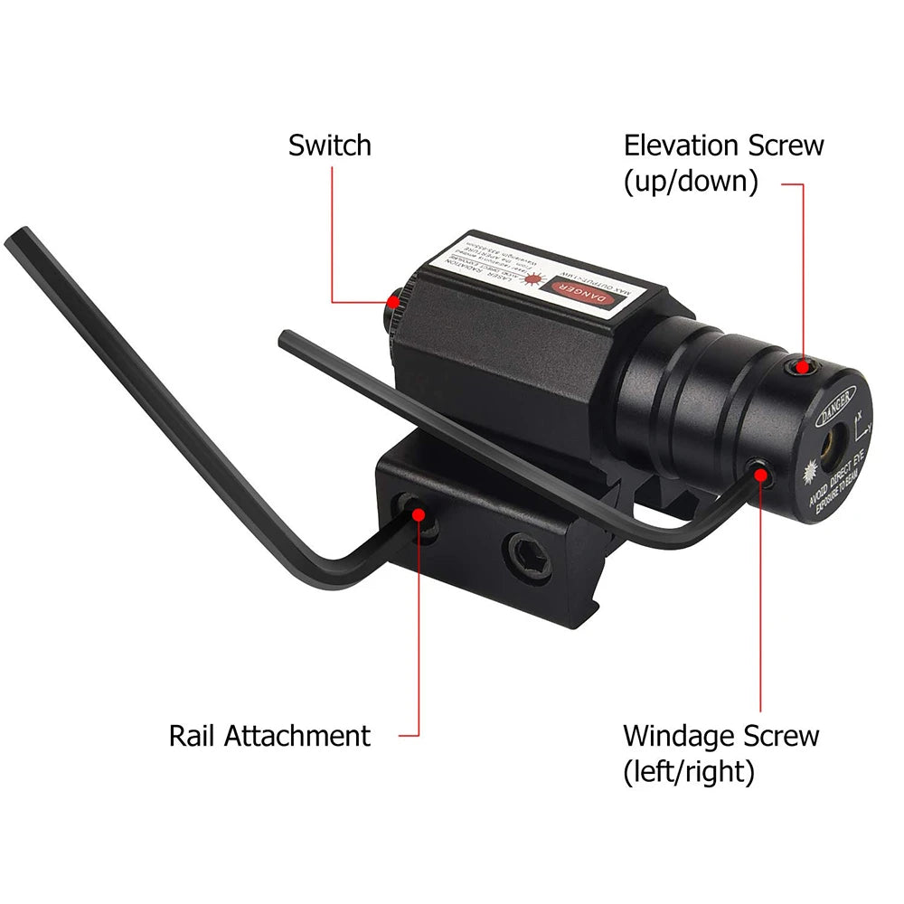 Tactical Red/Green Dot Laser Sight - Scope 11mm 20mm