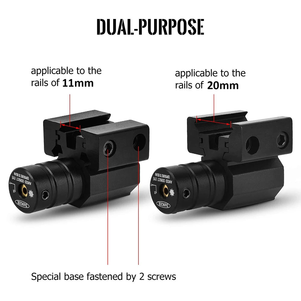 Tactical Red/Green Dot Laser Sight - Scope 11mm 20mm