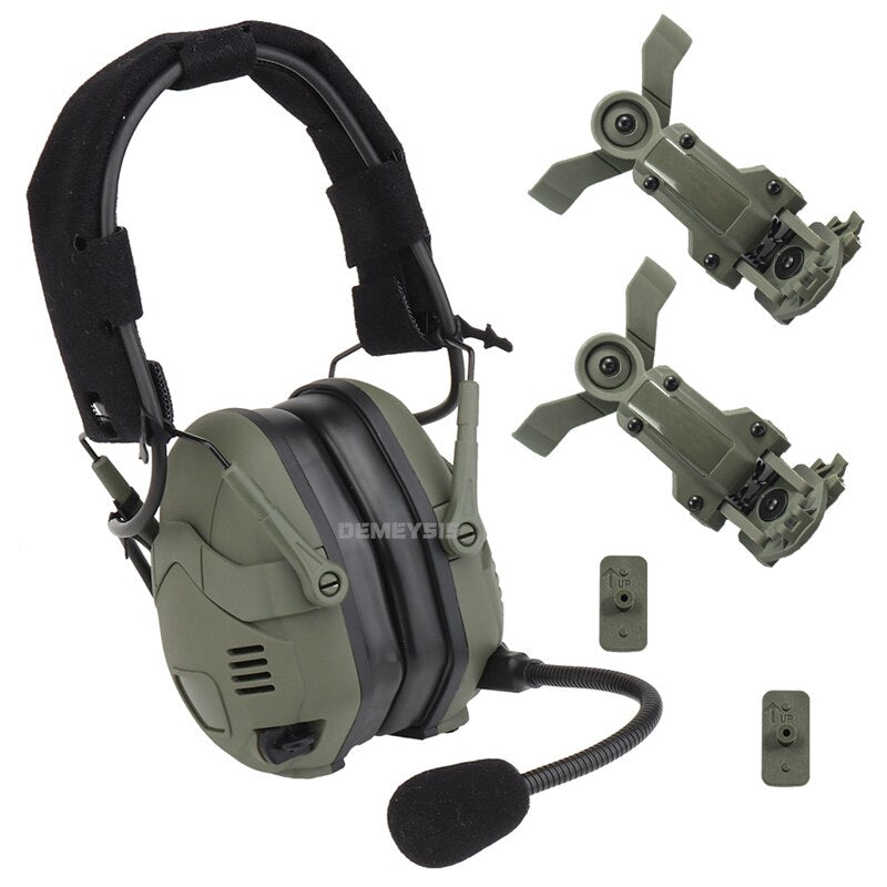 Tactical Bluetooth Headset Airsoft Noise Reduction Sound Pickup Headphone Paintball Shooting CS Hunting Foldable Headsets