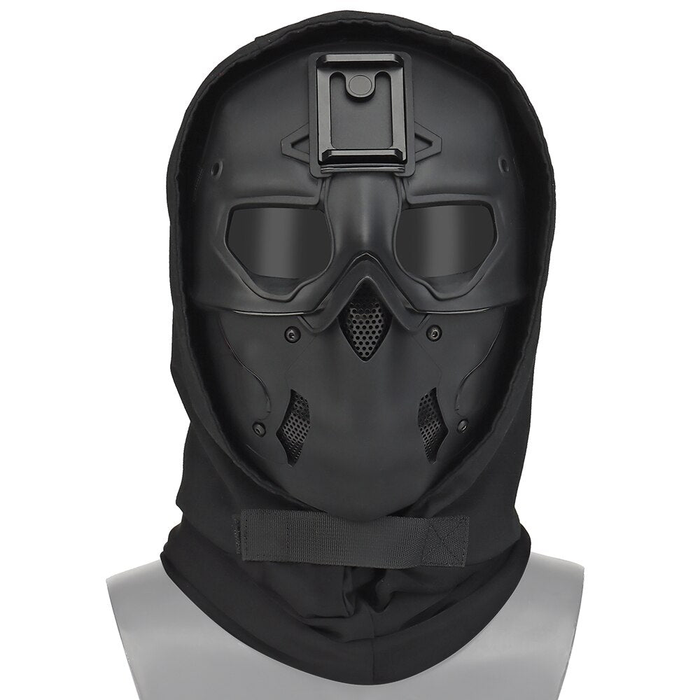 Tactical Airsoft Mask with Headgear Suit Mask Can Carry Variety Night Vision Devices Airsoft Paintball Halloween Movie Props