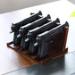 Wooden Gun Display Rack for Pistol StorageGun/Handgun HolderGun Rack Stand Allows for Storage of 4 Firearms Safe Storage Rack