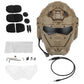 Tactical CS Helmet Paintball Airsoft Men Full Covered Helmets with Flip Mask Anti-fog Fan Shooting Helmet Built In Headset