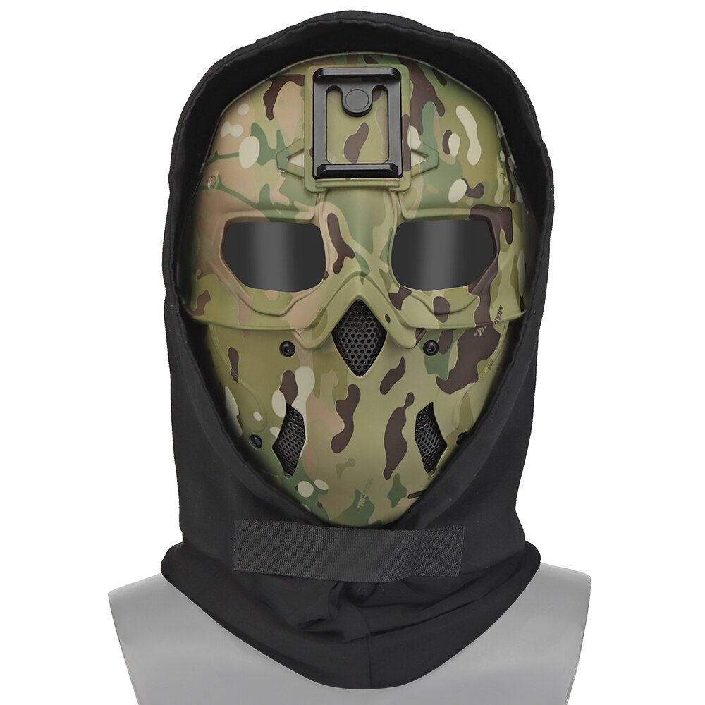 Tactical Airsoft Mask with Headgear Suit Mask Can Carry Variety Night Vision Devices Airsoft Paintball Halloween Movie Props