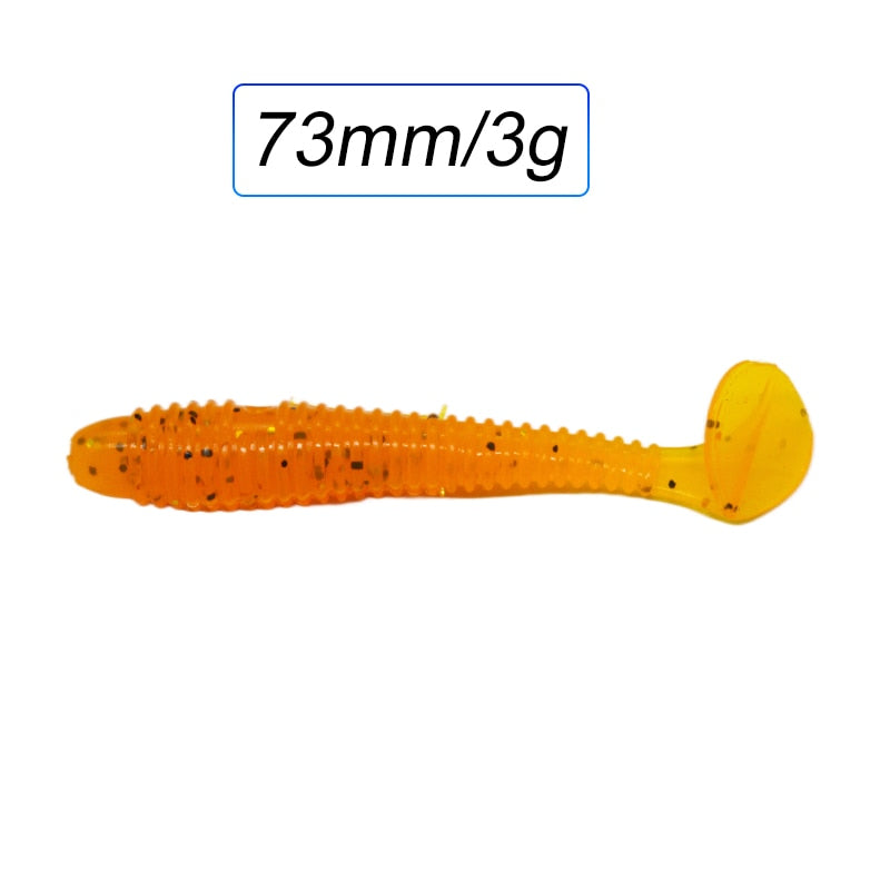 TOLU Fishing Soft Lures  7cm 10pcs/Pack Jig Wobblers Easy Shiner For Carp Bass Artificial Silicone Swimbait