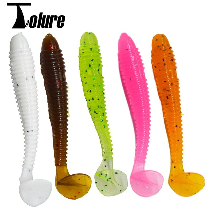 TOLU Fishing Soft Lures  7cm 10pcs/Pack Jig Wobblers Easy Shiner For Carp Bass Artificial Silicone Swimbait