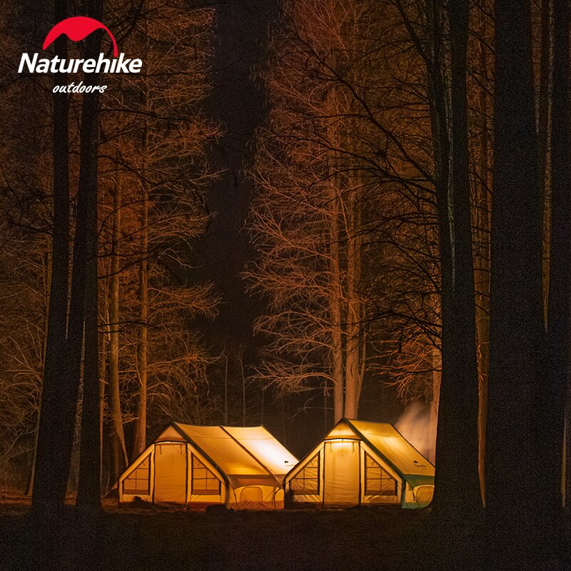 Campingtält på 6,3 m² från Naturehike. Uppblåsbart bomullstält för 3-4 personer