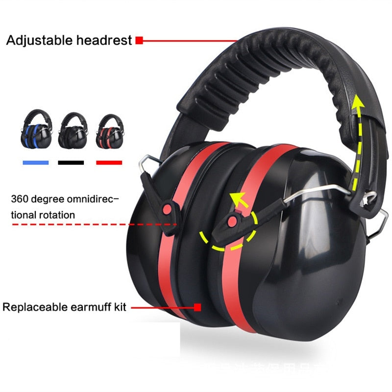 Protection Earmuffs Headset Noise Work Ears on the Head Ear Plugs Anti-noise Headphones Canceling Headphone   Equipment Safety