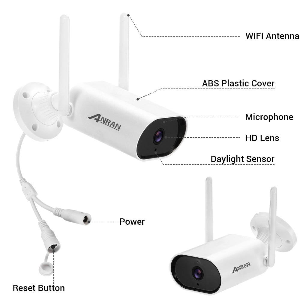 Kameraövervakningssystem från ANRAN IP65 och 5 Megapixels kamera