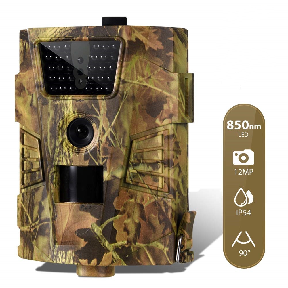 Jaktkamera med Mörkerseende - Trail Hunting Camera 12MP 1080P  Wildcamera with Night Vision