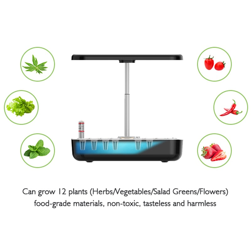 Hydroponisk Köksträdgård - Hydroponics Growing System with 12 Pods