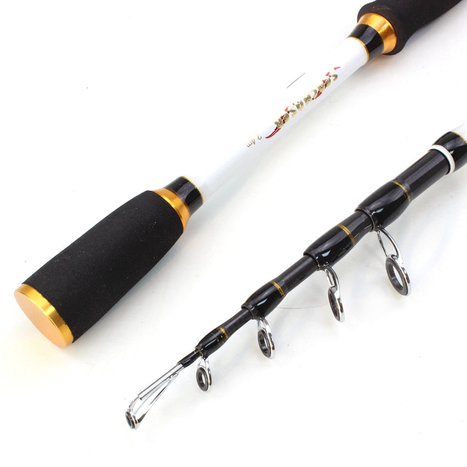 Portabelt fiskespö 1.8m-2.7m M Power Lure 7-28g. Portable Telescopic fishing rod