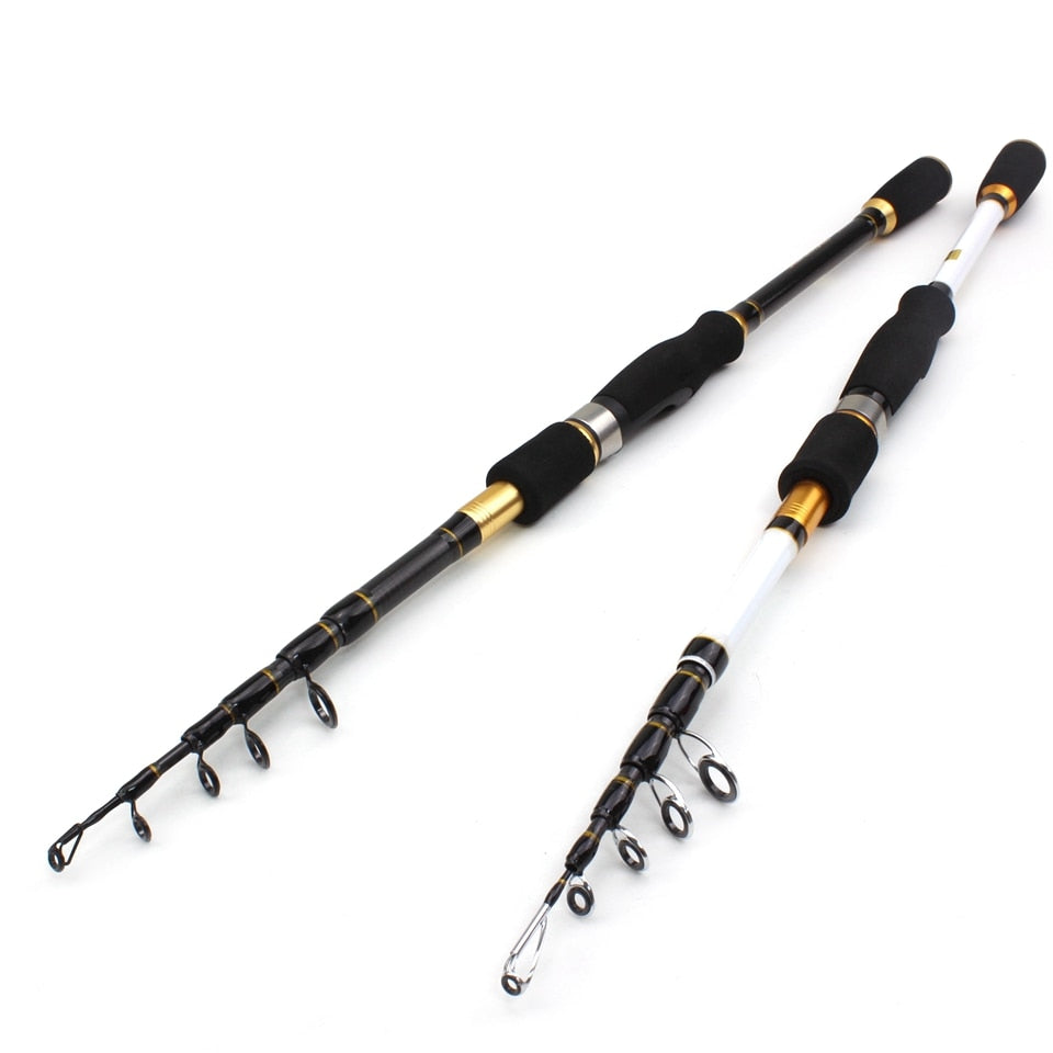 Portabelt fiskespö 1.8m-2.7m M Power Lure 7-28g. Portable Telescopic fishing rod