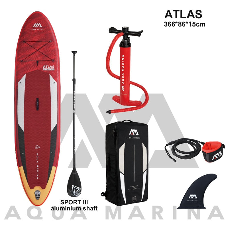 Surfbräda från AQUA MARINA 366*86*15cm inflatable surfboard stand up paddle ATLAS board surfing water sport sup board dinghy raft