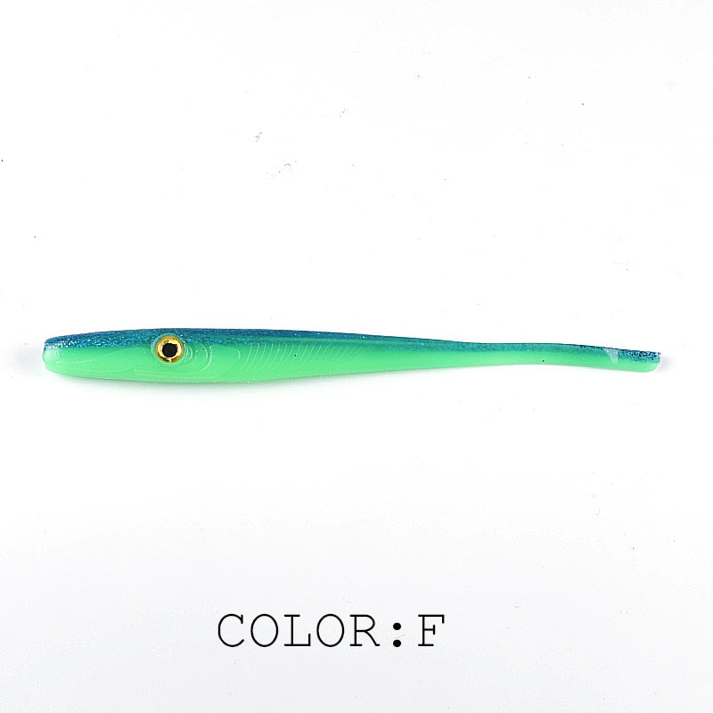 Supercontinent Crazy Slug 185mm/3pcs 125mm/6pcs Soft Fishing Lure Seabass Artificial Bait Silicone Worm Shad Eel Needlefish