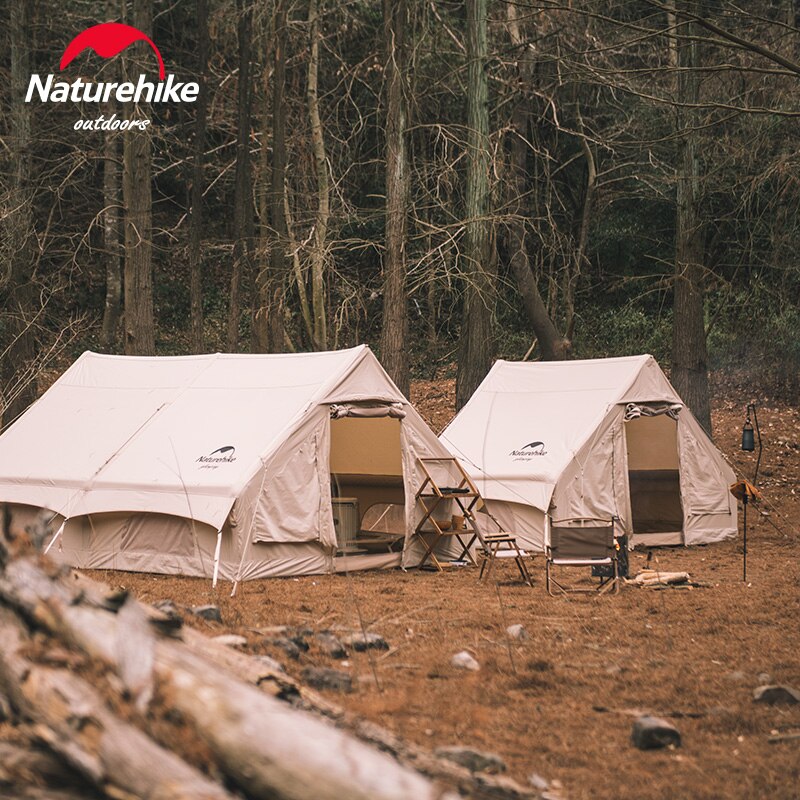 Campingtält på 6,3 m² från Naturehike. Uppblåsbart bomullstält för 3-4 personer