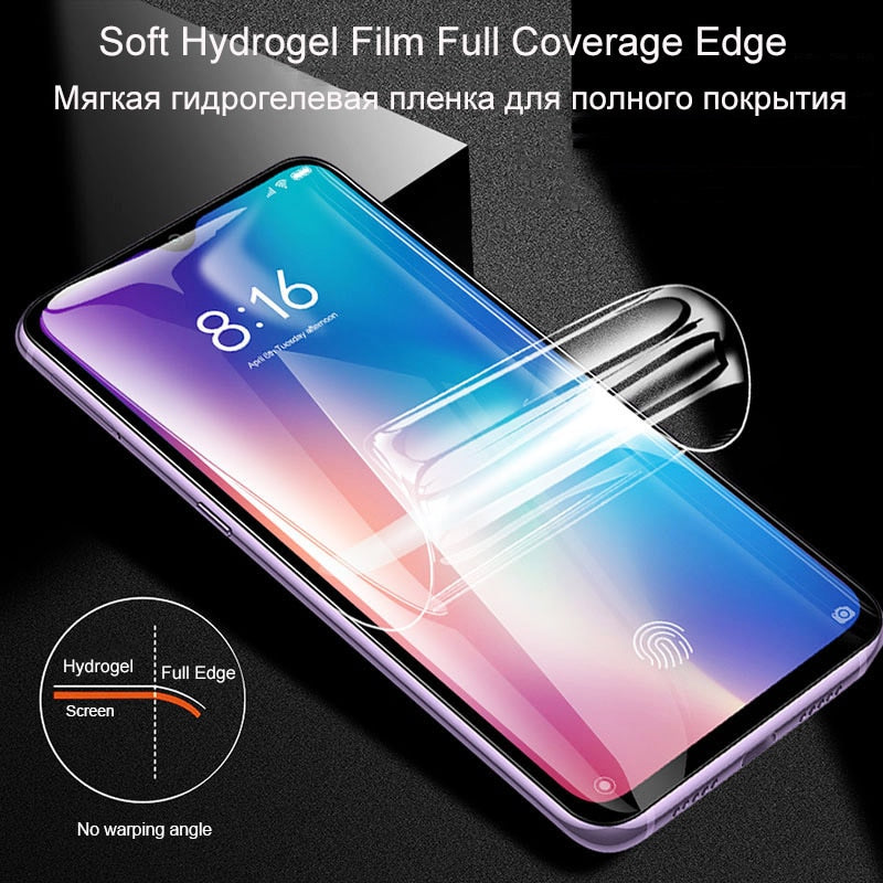 Skärmskydd - Hydrogelfilm 2/4pack för Xiaomi Mi 12 11 Mi 10 9 Mi 9T Pro skärmskydd för Redmi Note 11 10 9 8 7 Pro 8T POCO X3 Pro F3 M3