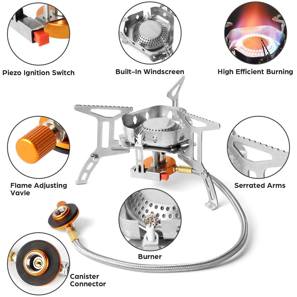 Gasspis för camping och vandring