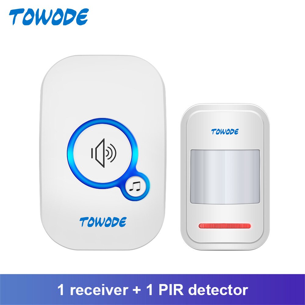 Ringklocka - Dörrklocka - TOWODE M557 Wireless Doorbell Home Security PIR Motion Detector