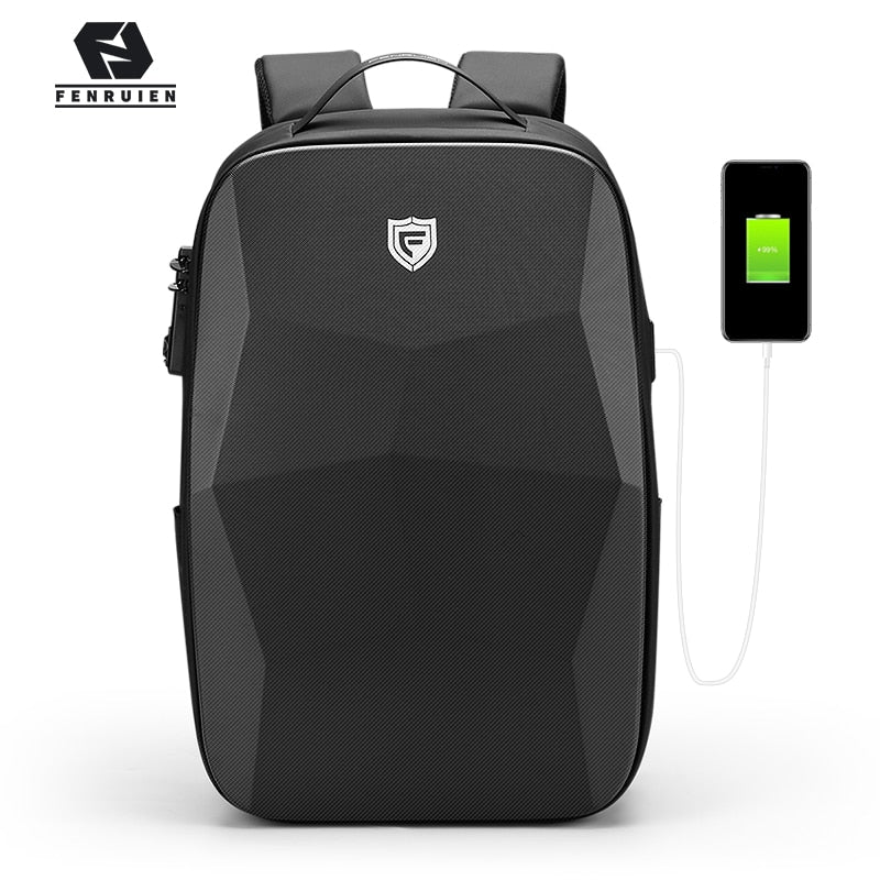 Anti-theft Backpack in Impact Resistant and Waterproof Shell Cover - Laptop compartment for up to 17.3 inch screen