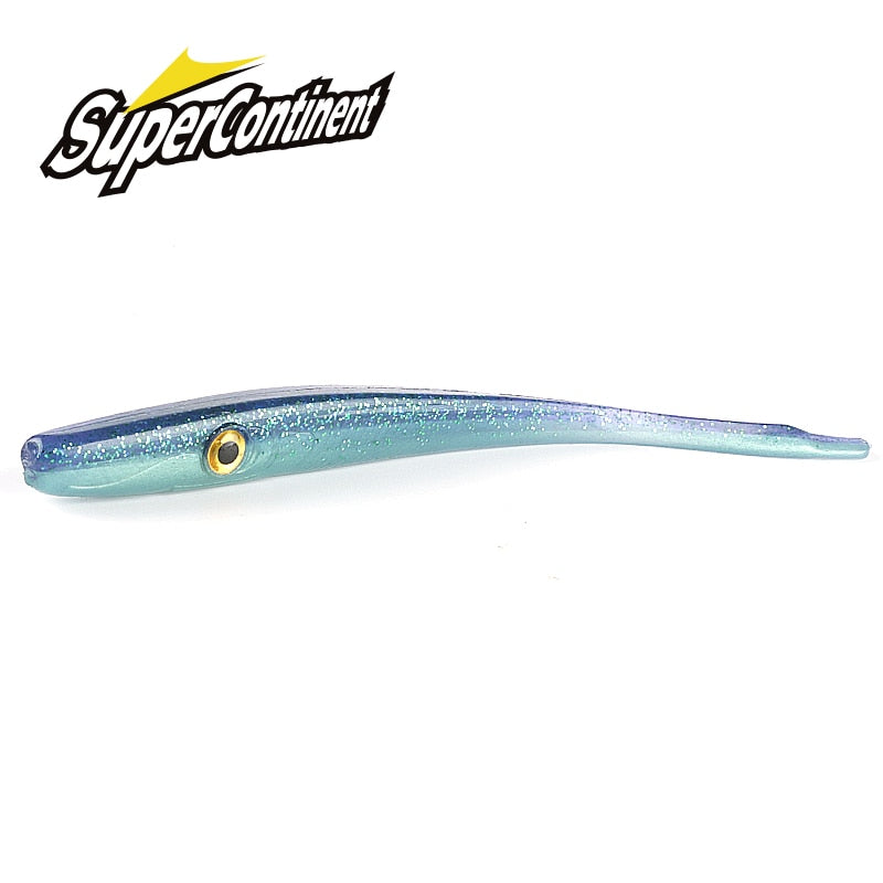 Supercontinent Crazy Slug 185mm/3pcs 125mm/6pcs Soft Fishing Lure Seabass Artificial Bait Silicone Worm Shad Eel Needlefish