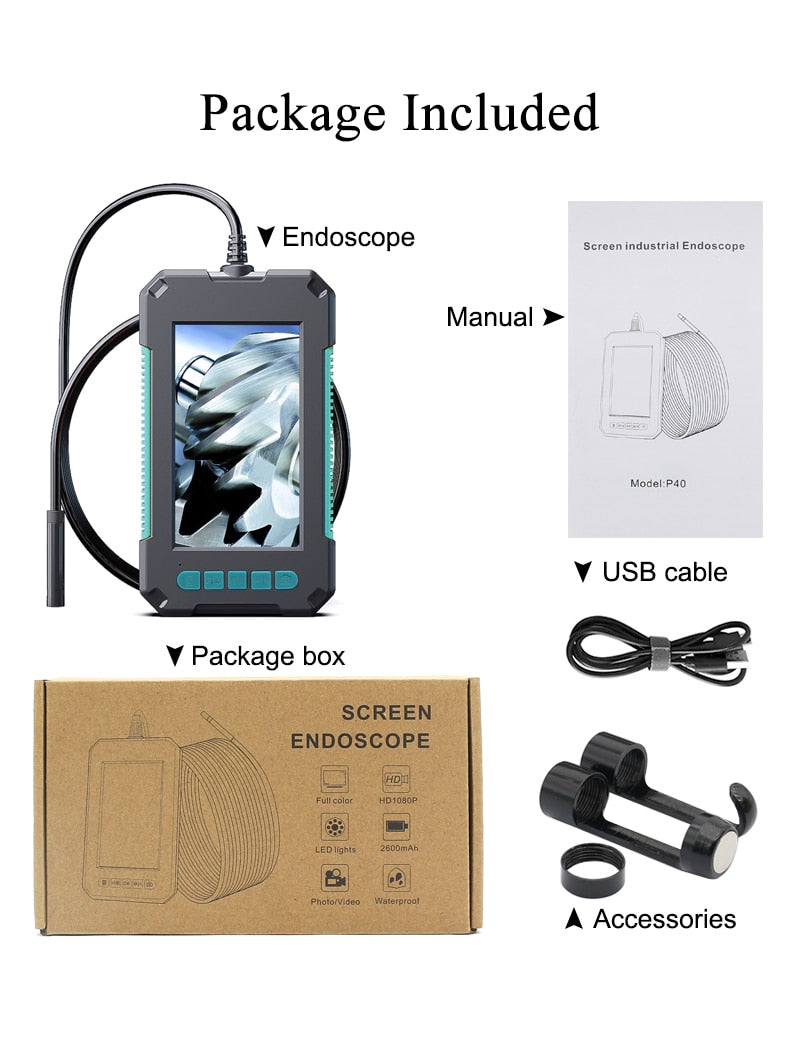 Inspektionskamera Endoskopskamera - HD 4.3" Screen Industrial Inspection camera