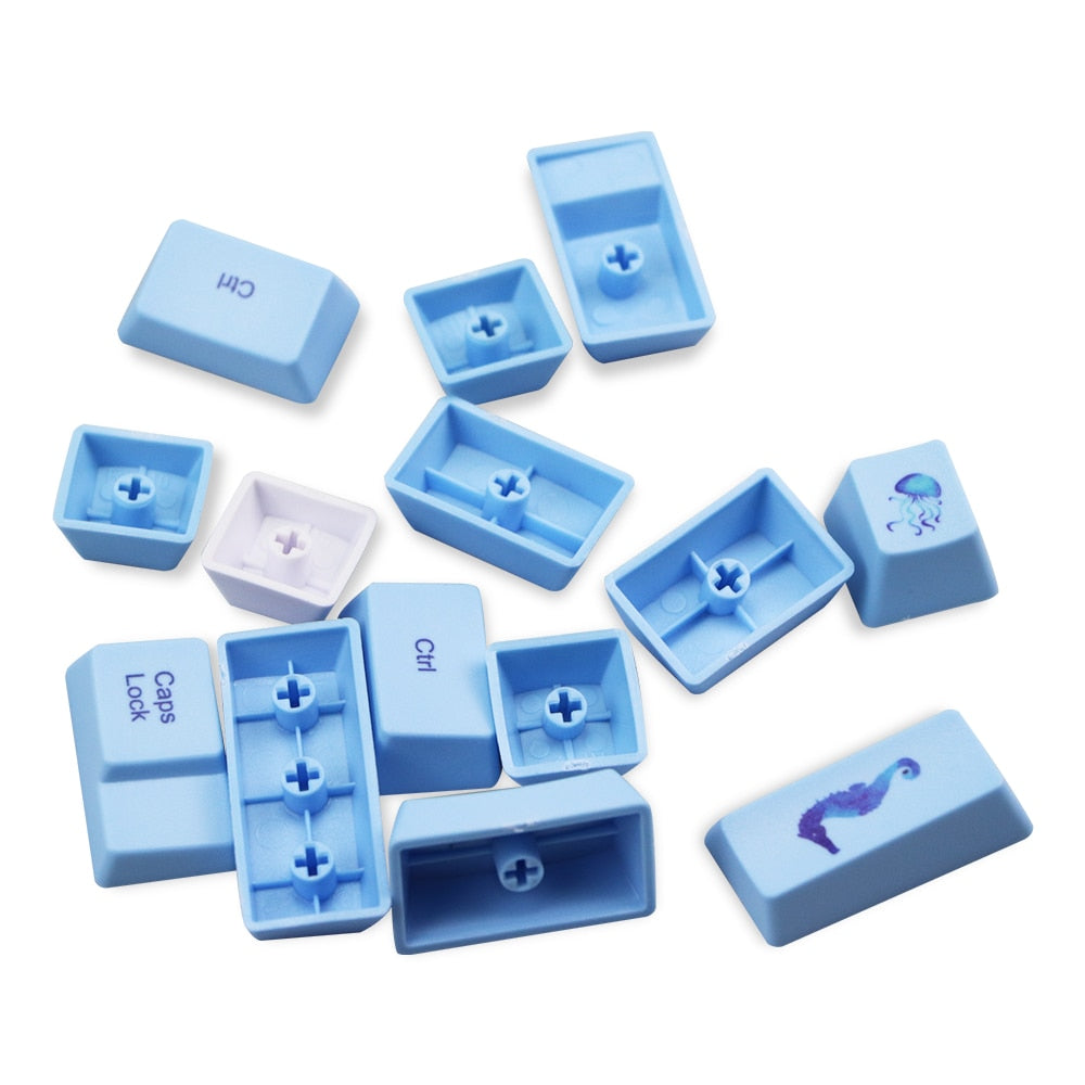 Whale Keycap  dye Subbed PBT 122 Keys OEM Profile Keycaps For Cherry MX Switches TKL87/96/108 keyboard cap