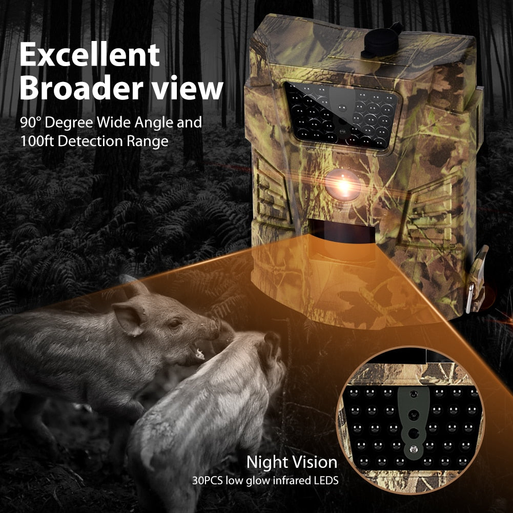 Jaktkamera med Mörkerseende - Trail Hunting Camera 12MP 1080P  Wildcamera with Night Vision