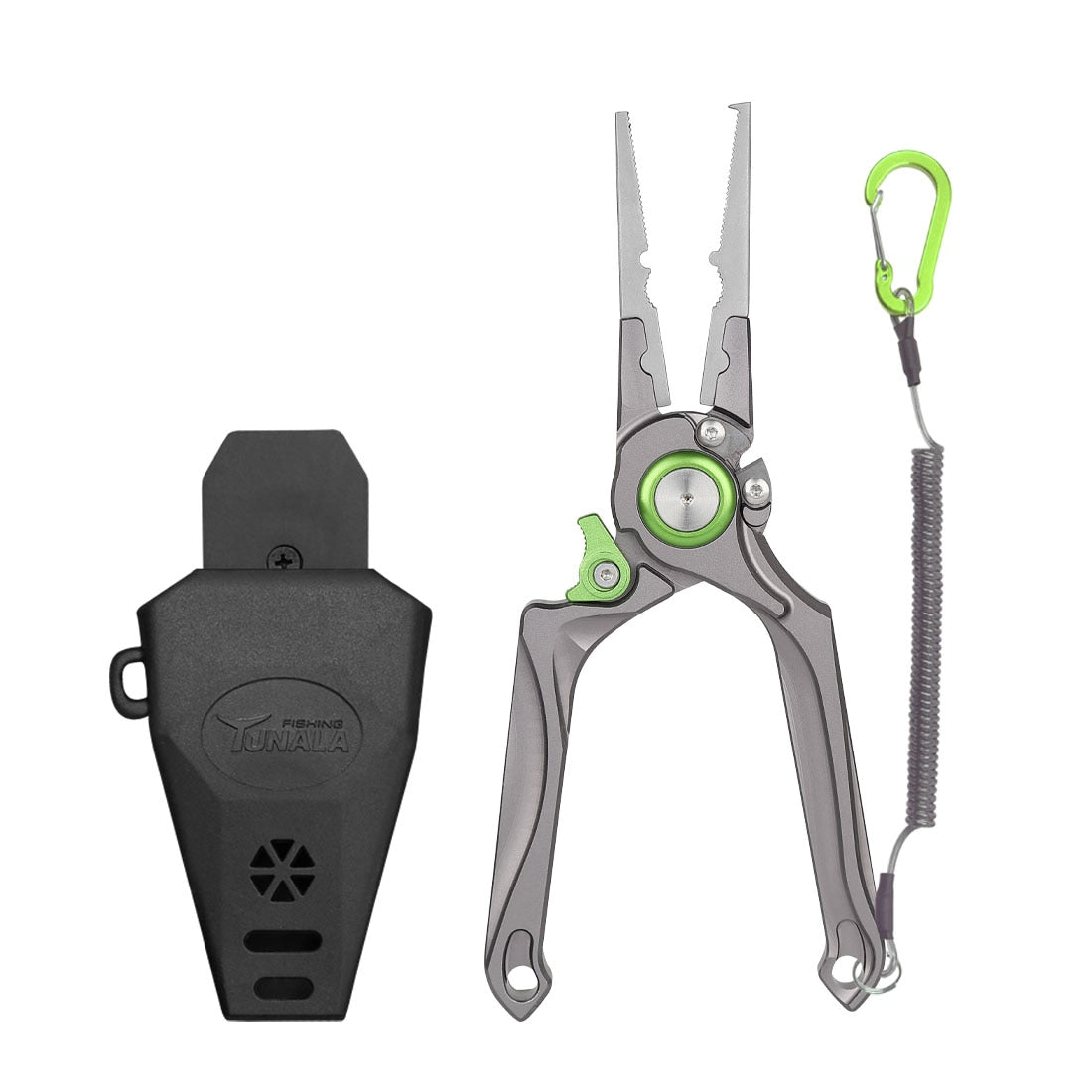 TUNALA High Quality Multi-functional Fishing Pliers Saltwater with Lock Equipped with Portable Clamp Sleeve Line Cutter Tongs